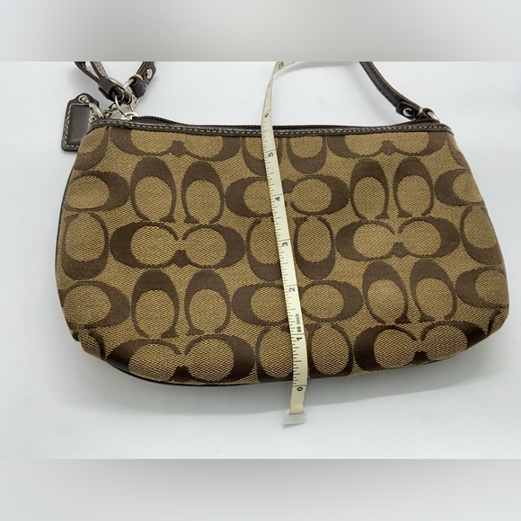 Coach Tan and Brown Signature Shoulder Bag - Picture 3 of 8